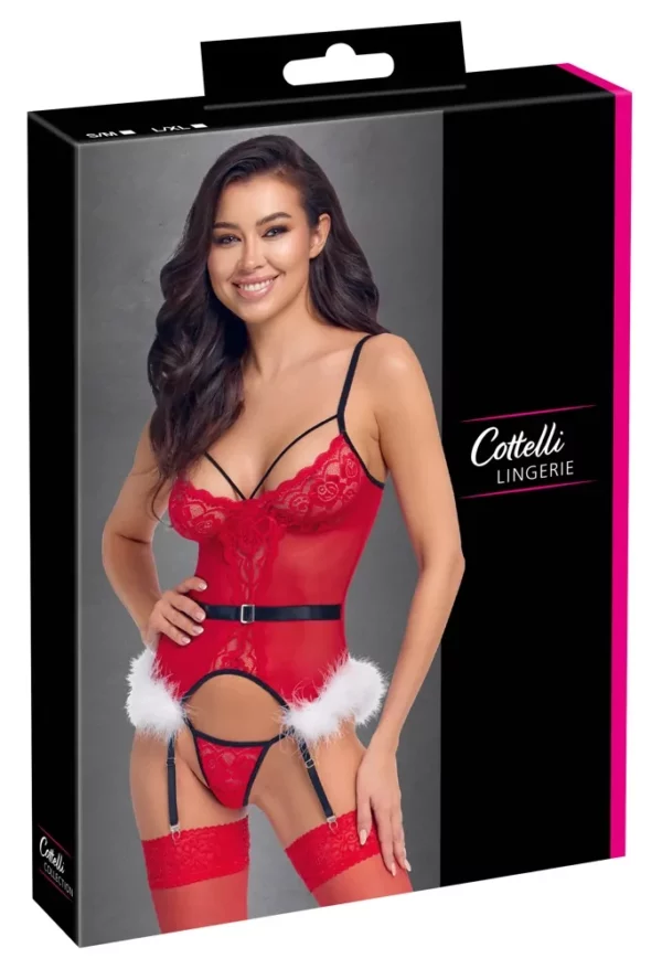 Conjunto Navideño X-Mas de Cottelli LINGERIE – Camiseta de Tirantes y Tanga