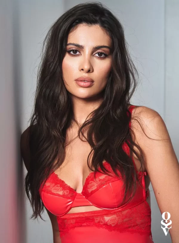 Set Curvy Aliosa Rojo con Picardías y Tanga – Obsessive - Imagen 5