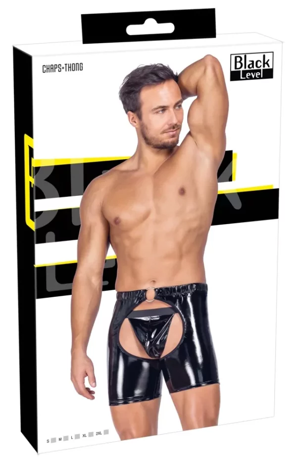 Zahones y Tanga de Vinilo Negro para Hombre | Black Level - Imagen 2