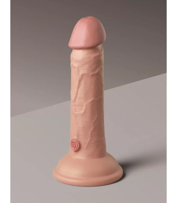 KING COCK - ÉLITE DILDO REALÍSTICO VIBRADOR & SILICONA 6" - Imagen 6