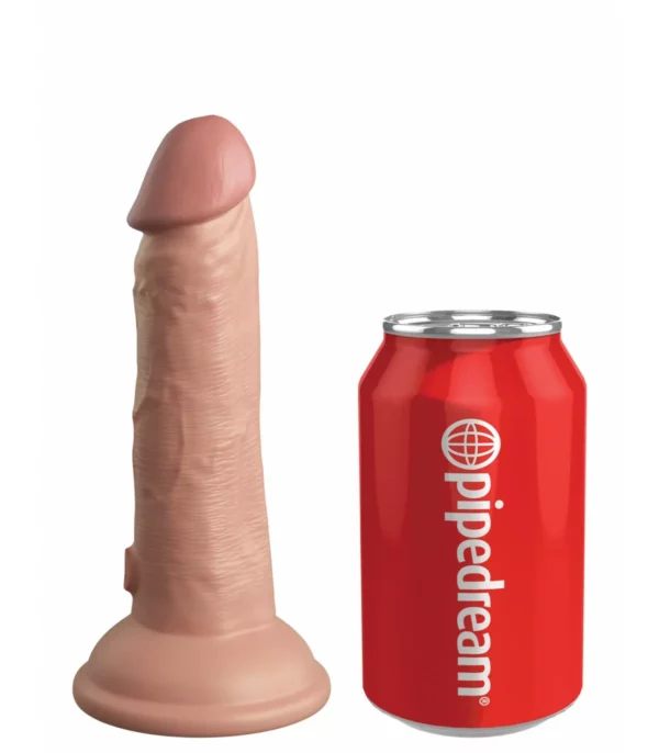 KING COCK - ÉLITE DILDO REALÍSTICO VIBRADOR & SILICONA 6" - Imagen 4