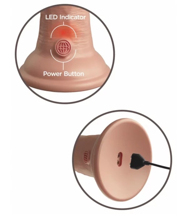 KING COCK - ÉLITE DILDO REALÍSTICO VIBRADOR & SILICONA 6" - Imagen 2