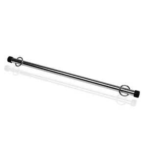 Barra Separadora 40 cm Plateada – Spreader Bar BDSM con Anillas