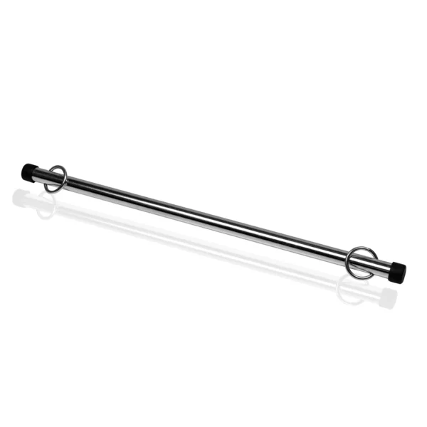 Barra Separadora 40 cm Plateada – Spreader Bar BDSM con Anillas