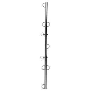 Barra Separadora Ajustable con Múltiples Ganchos – Spreader Bar BDSM Plateada