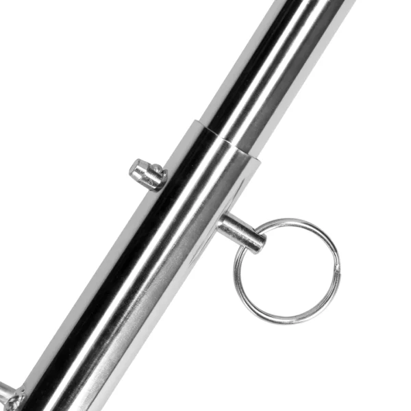 Barra Separadora Ajustable con Múltiples Ganchos – Spreader Bar BDSM Plateada - Imagen 7