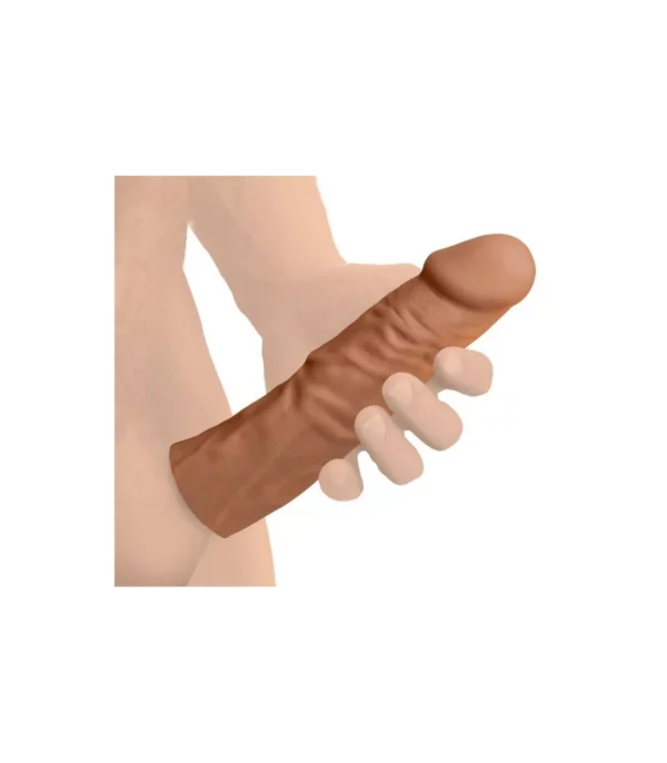 FUNDA ALARGADORA DE PENE 3'8 CM MARRÓN - Imagen 3
