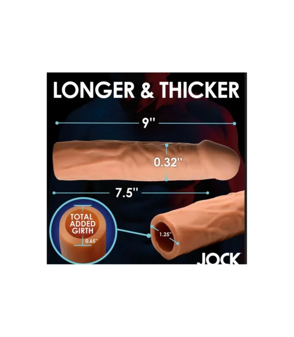 FUNDA ALARGADORA DE PENE 3'8 CM MARRÓN - Imagen 2