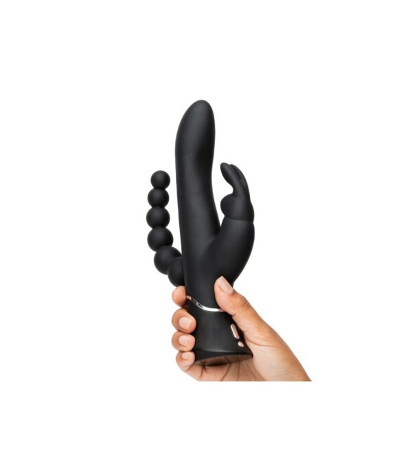 VIBRADOR HAPPY RABBIT TRIPLE CURVE BLACK - Imagen 4