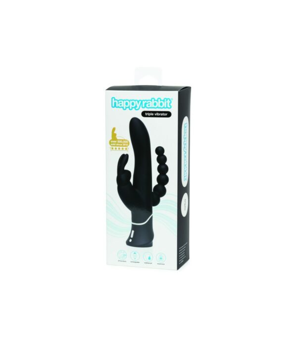 VIBRADOR HAPPY RABBIT TRIPLE CURVE BLACK