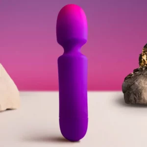 Vibrador Compacto 10 Funciones- Rocks-Off Glo-Girl Mini Wand Morado