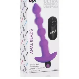 TIRA ANAL VIBRADORA USB C/ MANDO MORADA