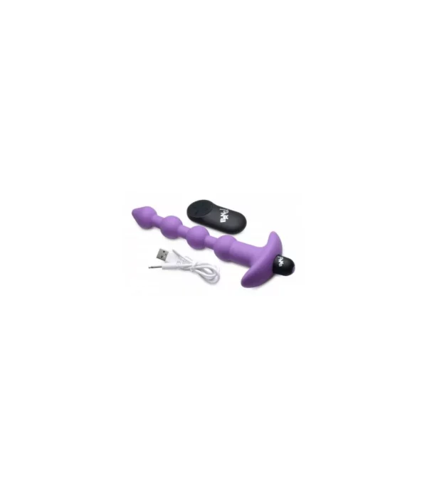 TIRA ANAL VIBRADORA USB C/ MANDO MORADA - Imagen 3
