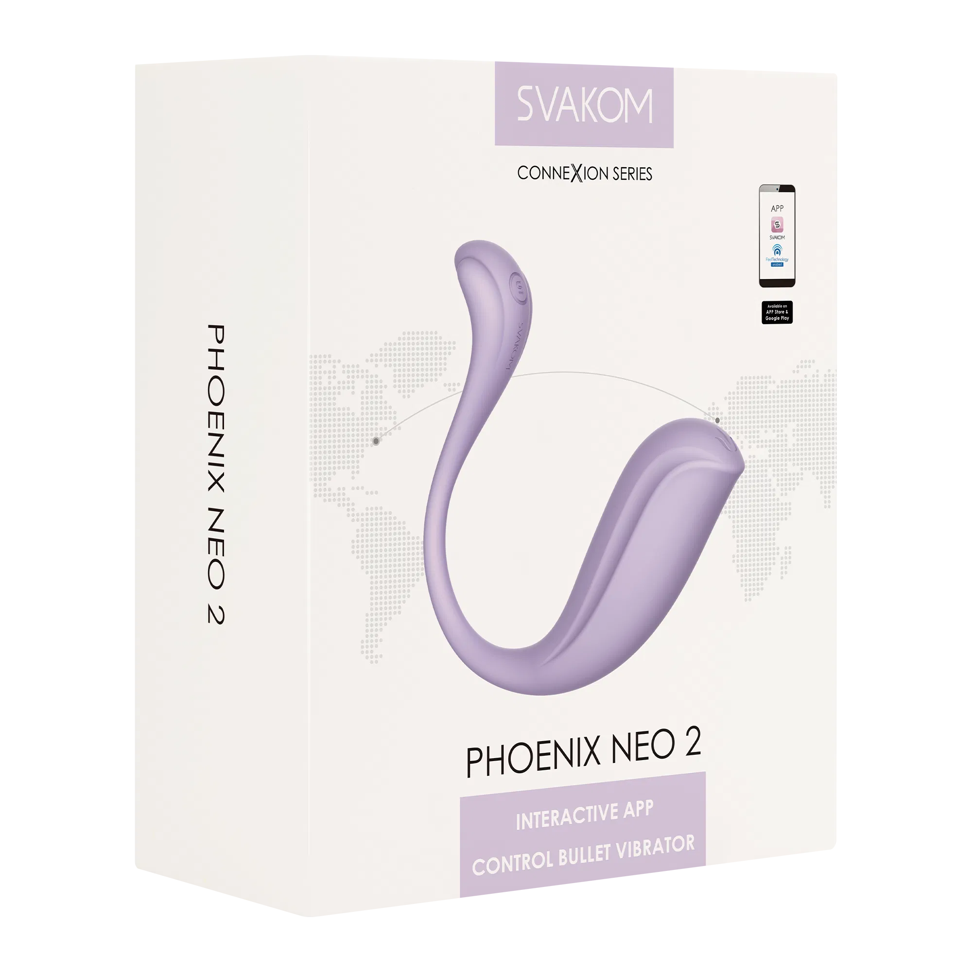 SVAKOM Phoenix Neo 2 Pastel Lilac – Vibrador Interactivo para el Punto G Controlado por App - Imagen 2