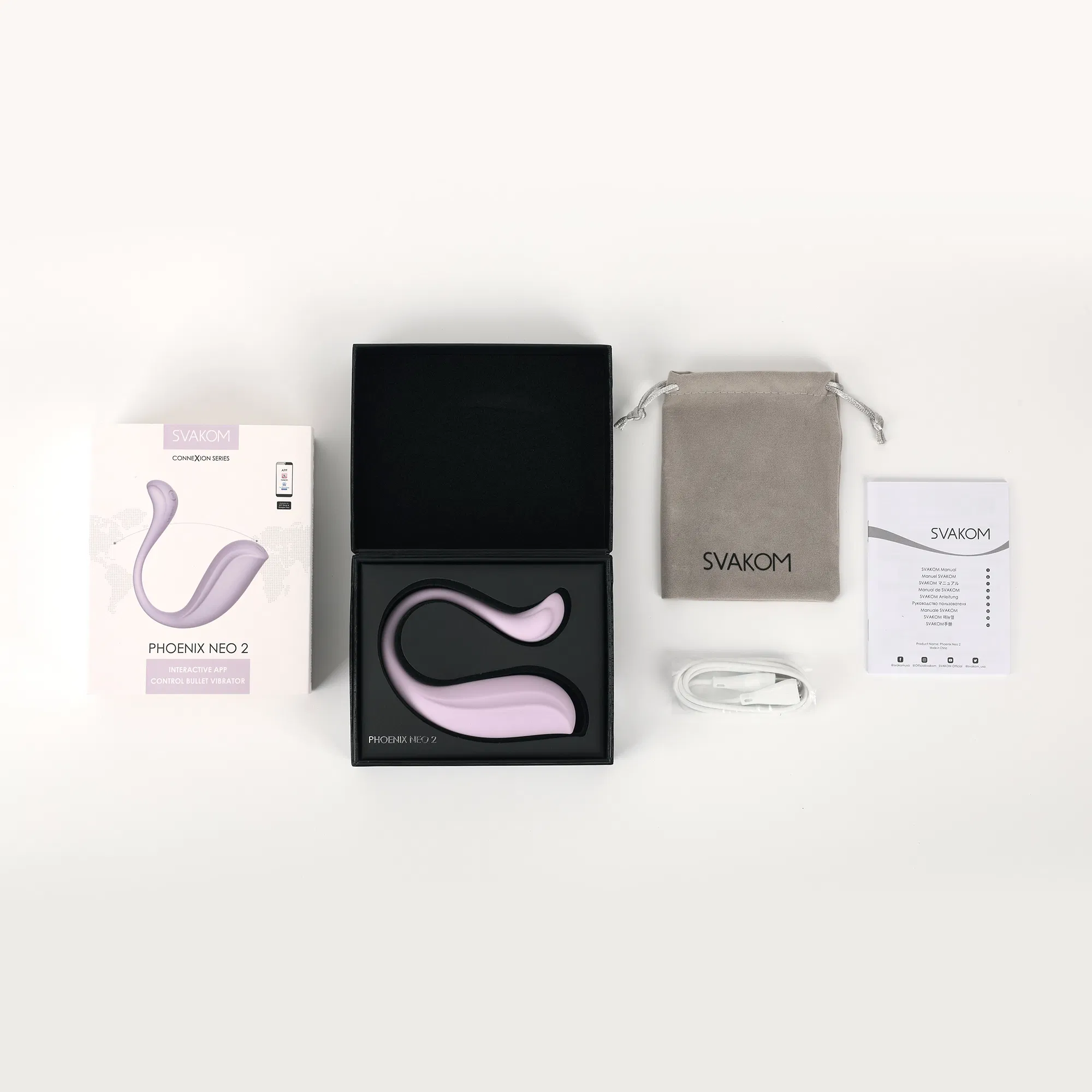 SVAKOM Phoenix Neo 2 Pastel Lilac – Vibrador Interactivo para el Punto G Controlado por App - Imagen 3
