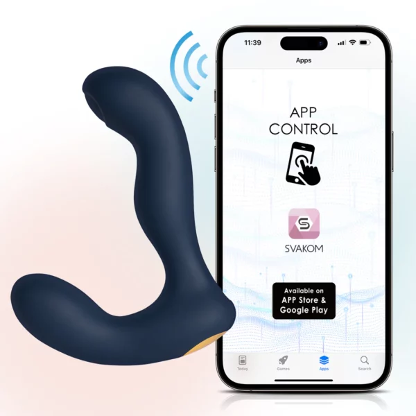 SVAKOM Iker Neo Navy Blue – Vibrador de Próstata y Perineo Controlado por App - Imagen 5