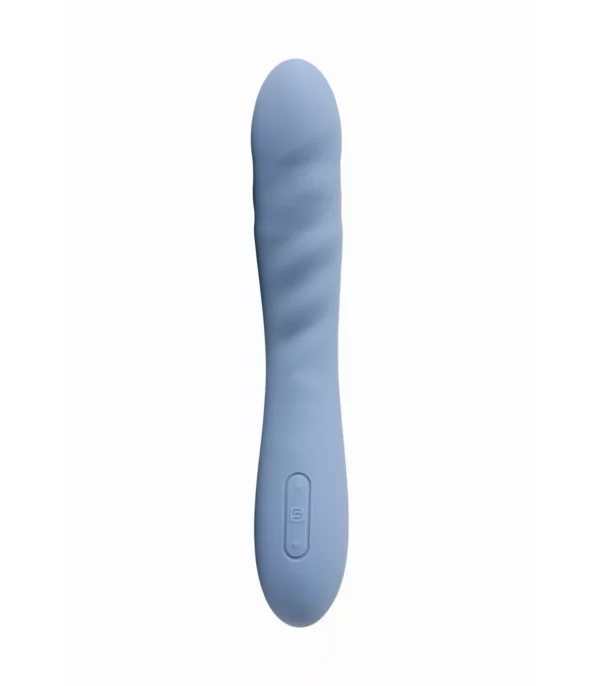 SVAKOM Ava Neo Cornflower Blue – Vibrador Interactivo con Empuje y Vibración, Control por App