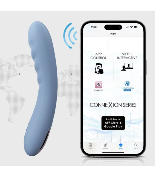 SVAKOM Ava Neo Cornflower Blue – Vibrador Interactivo con Empuje y Vibración, Control por App - Imagen 5