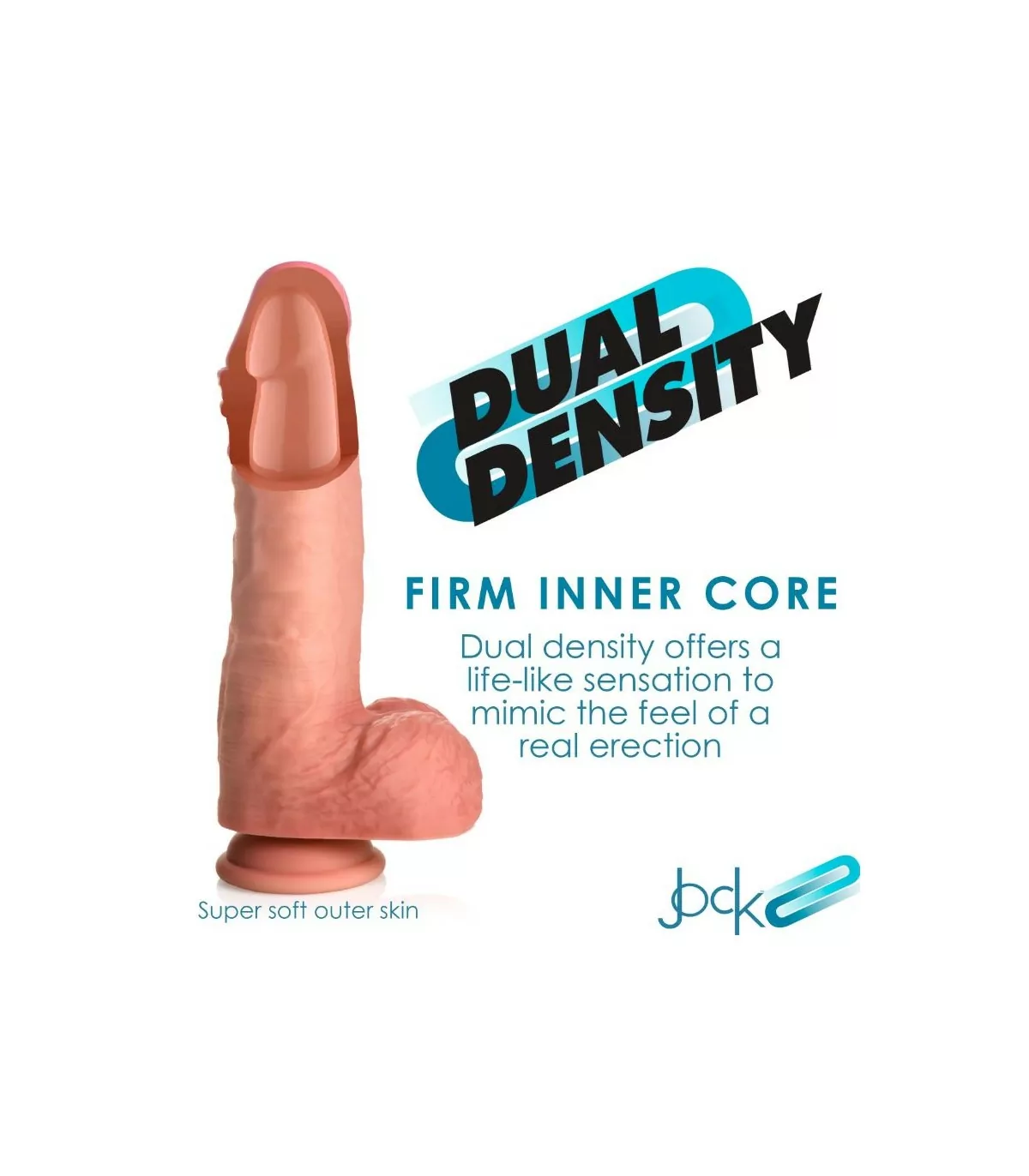 Dildo Pene Doble Densidad Uncut Flesh 21,6 cm – Curve Toys - Imagen 3