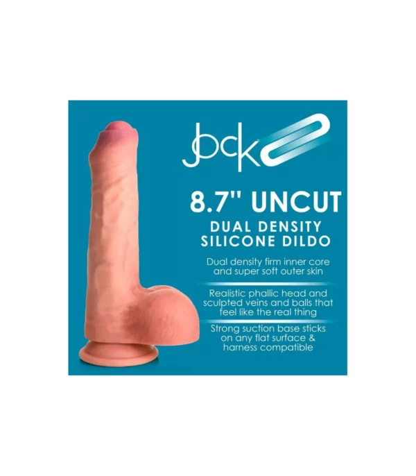 Dildo Pene con Testículos Doble Densidad Uncut Flesh 22 cm – Curve Toys - Imagen 3