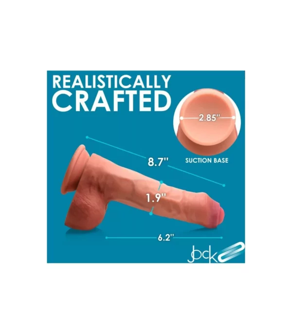 Dildo Pene con Testículos Doble Densidad Uncut Flesh 22 cm – Curve Toys - Imagen 4