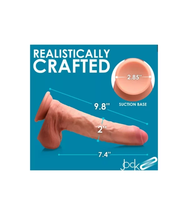 Dildo con Testículos Doble Densidad Uncut Flesh 25 cm – Curve Toys - Imagen 4