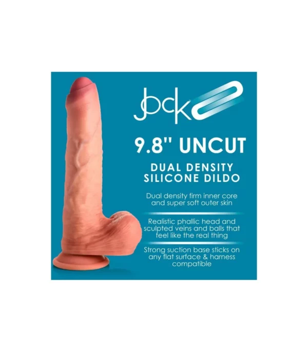 Dildo con Testículos Doble Densidad Uncut Flesh 25 cm – Curve Toys - Imagen 5