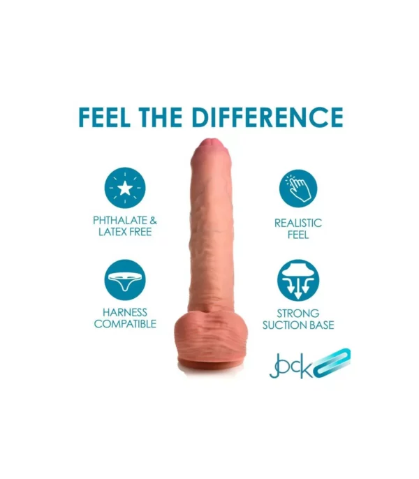 Dildo con Testículos Doble Densidad Uncut Flesh 25 cm – Curve Toys - Imagen 3