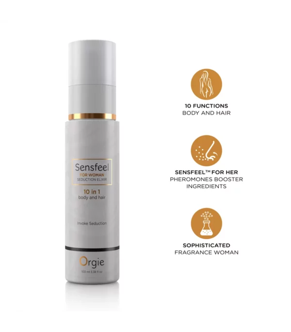 Elixir de Feromonas 10 en 1 Mujer Sensfeel – Loción Corporal y Capilar 100 ml