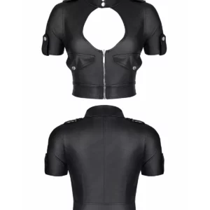 Enrica Top Negro Estilo Militar | Demoniq Lencería Fetish