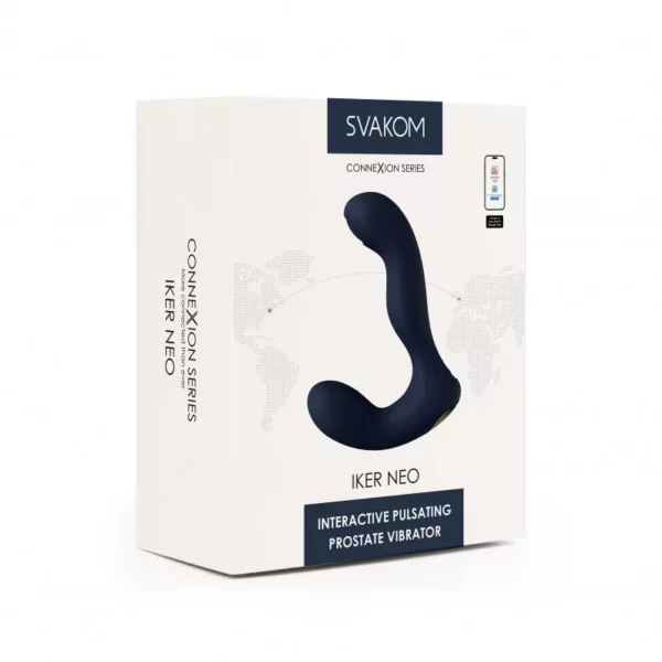 SVAKOM Iker Neo Navy Blue – Vibrador de Próstata y Perineo Controlado por App - Imagen 3