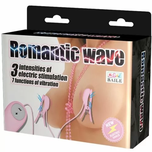 Baile – Romantic Wave Pinzas con Vibración y Electroshock - Imagen 7