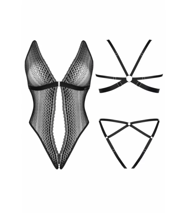 Isbel Body Transparente Negro | Lencería Fetish y Sexy - Imagen 2