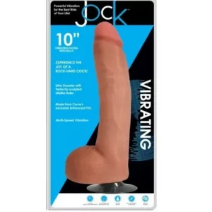 Pene Vibrador con Testículos Flesh 25,4 cm