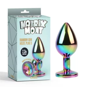 CHISA Rainbow Gem Plug Anal Multicolor con Joya – Talla S