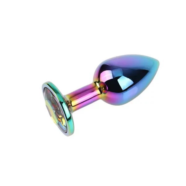 CHISA Rainbow Gem Plug Anal Multicolor con Joya – Talla S - Imagen 3