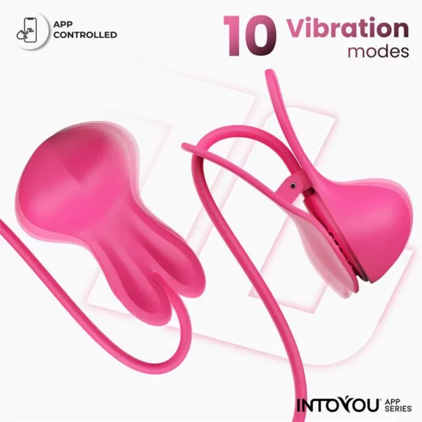 Tickly Pinzas para Pezones con Vibración y Control por App – INTOYOU App Series - Imagen 2