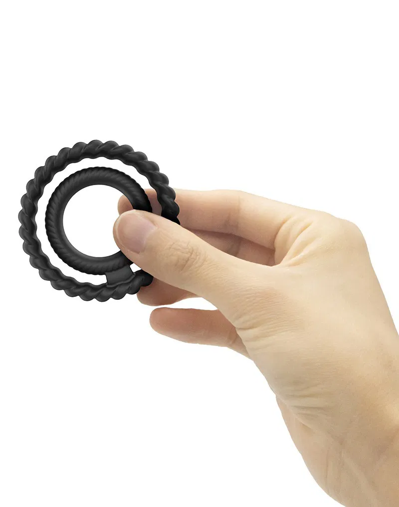 Dorcel – Dual Ring – Anillo Doble para el Pene – Negro - Imagen 5