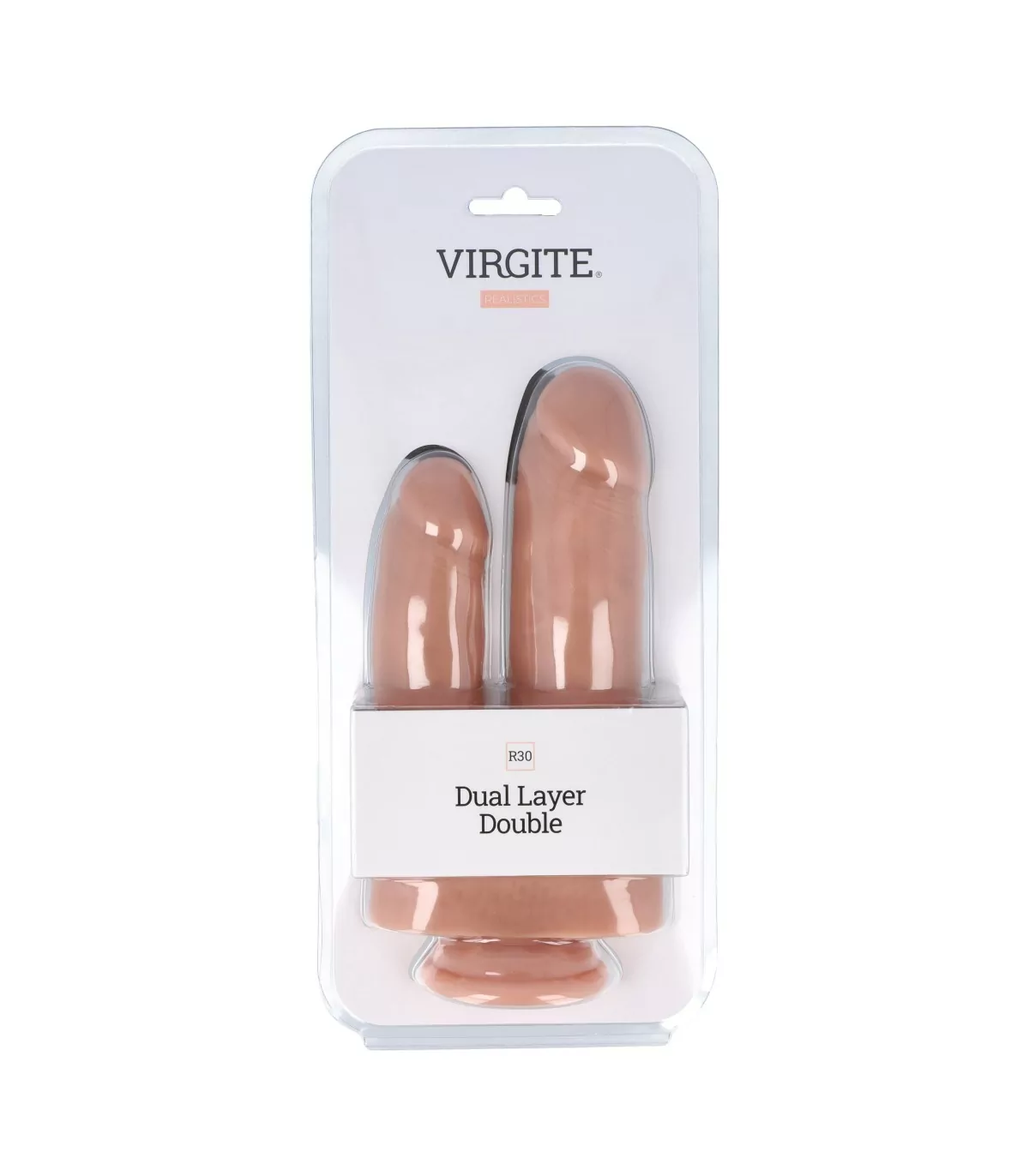 Doble Pene Realista Dual Layer 22 cm / 17,5 cm – Virgite Realistic R30 - Imagen 5