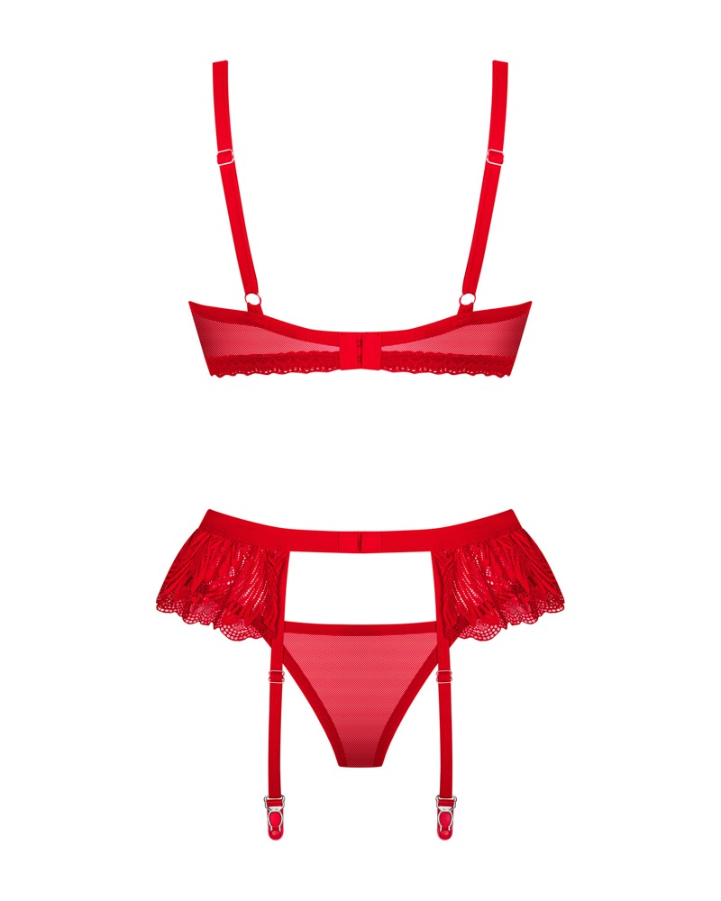 Set Chilisa – Sujetador, Liguero y Tanga de Encaje Floral | Obsessive - Imagen 4