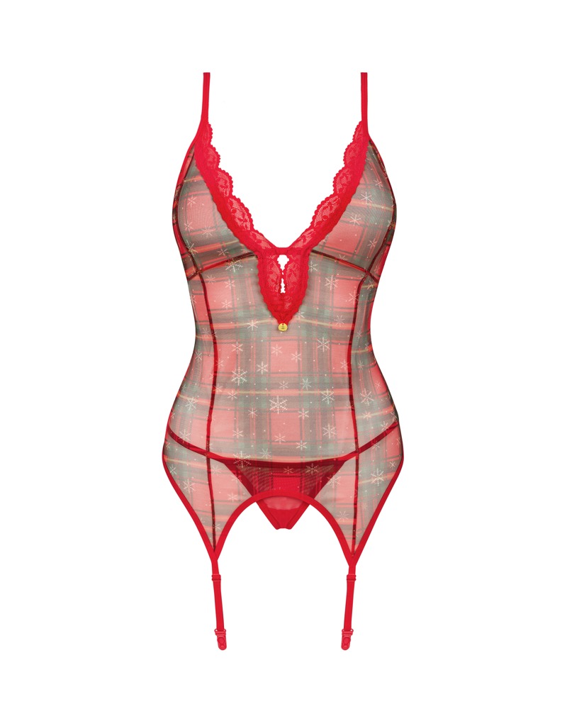 Set Jollymore – Basque Cuadros con Copos de Nieve y Tanga Rojo | Obsessive - Imagen 5