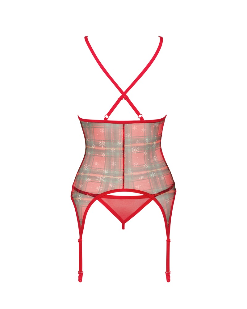 Set Jollymore – Basque Cuadros con Copos de Nieve y Tanga Rojo | Obsessive - Imagen 6