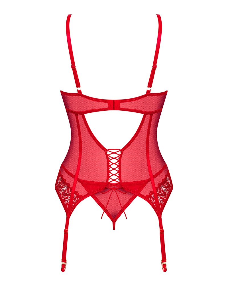 Set Ingridia Rojo – Corsé con Liguero y Tanga | Obsessive - Imagen 4