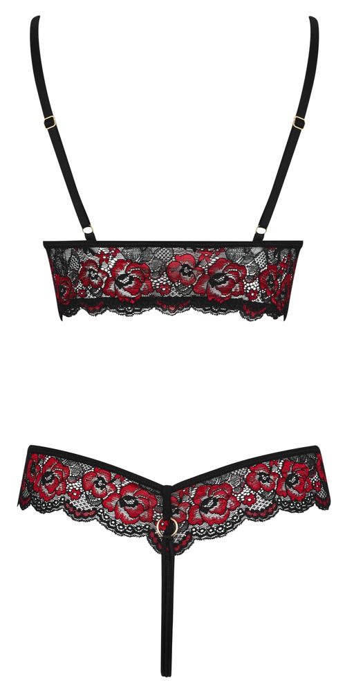 Body Ouvert de Encaje Floral Bicolor – Cottelli Lingerie - Imagen 6