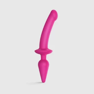 Strap-On-Me Plug-In Switch Semi-Realista 2 en 1 Dildo y Butt Plug